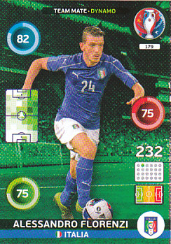 Alessandro Florenzi Italy Panini UEFA EURO 2016 Dynamo #179